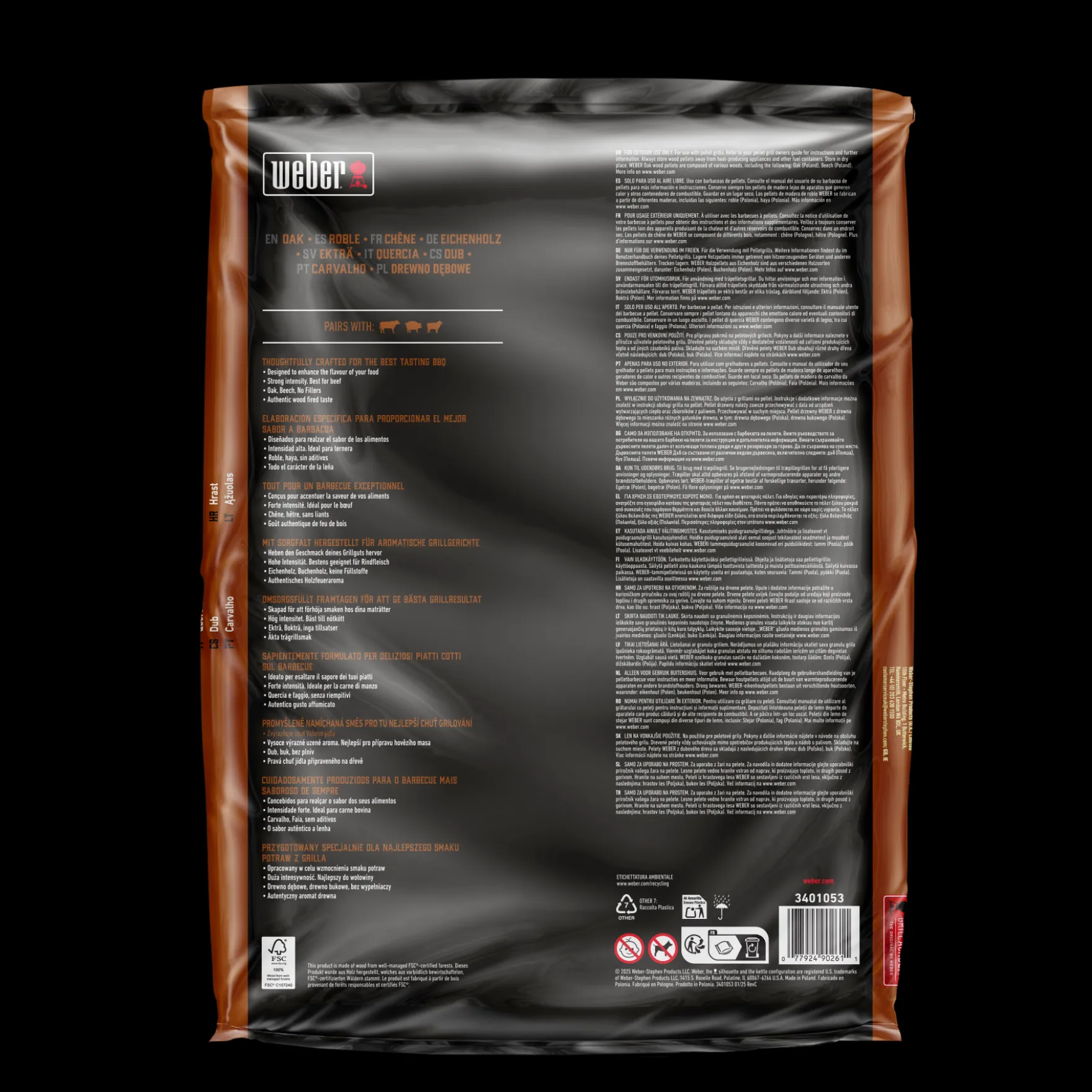 100 % natürliche Holzpellets Eichenholz