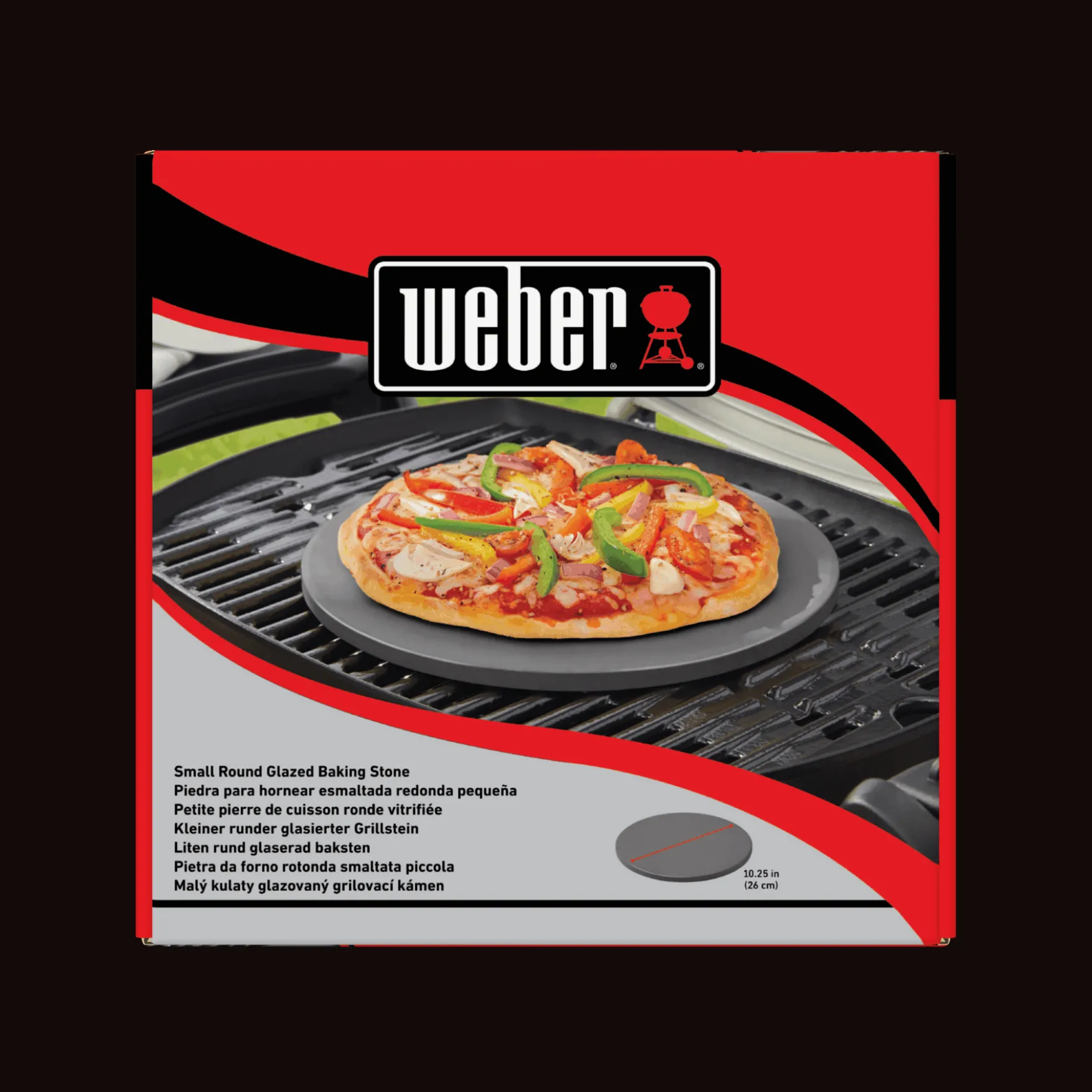 Runder glasierter Grillstein