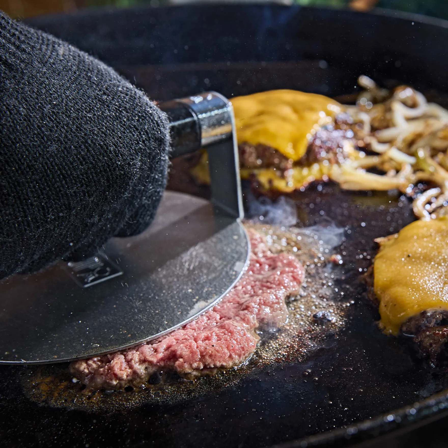 Smashed-Burger-Presse für Plancha